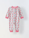 Infant Cotton White Full Sleeve Printed Romper