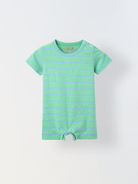 Infant Blue Stripe Cotton Round-Neck Romper (Copy 1)