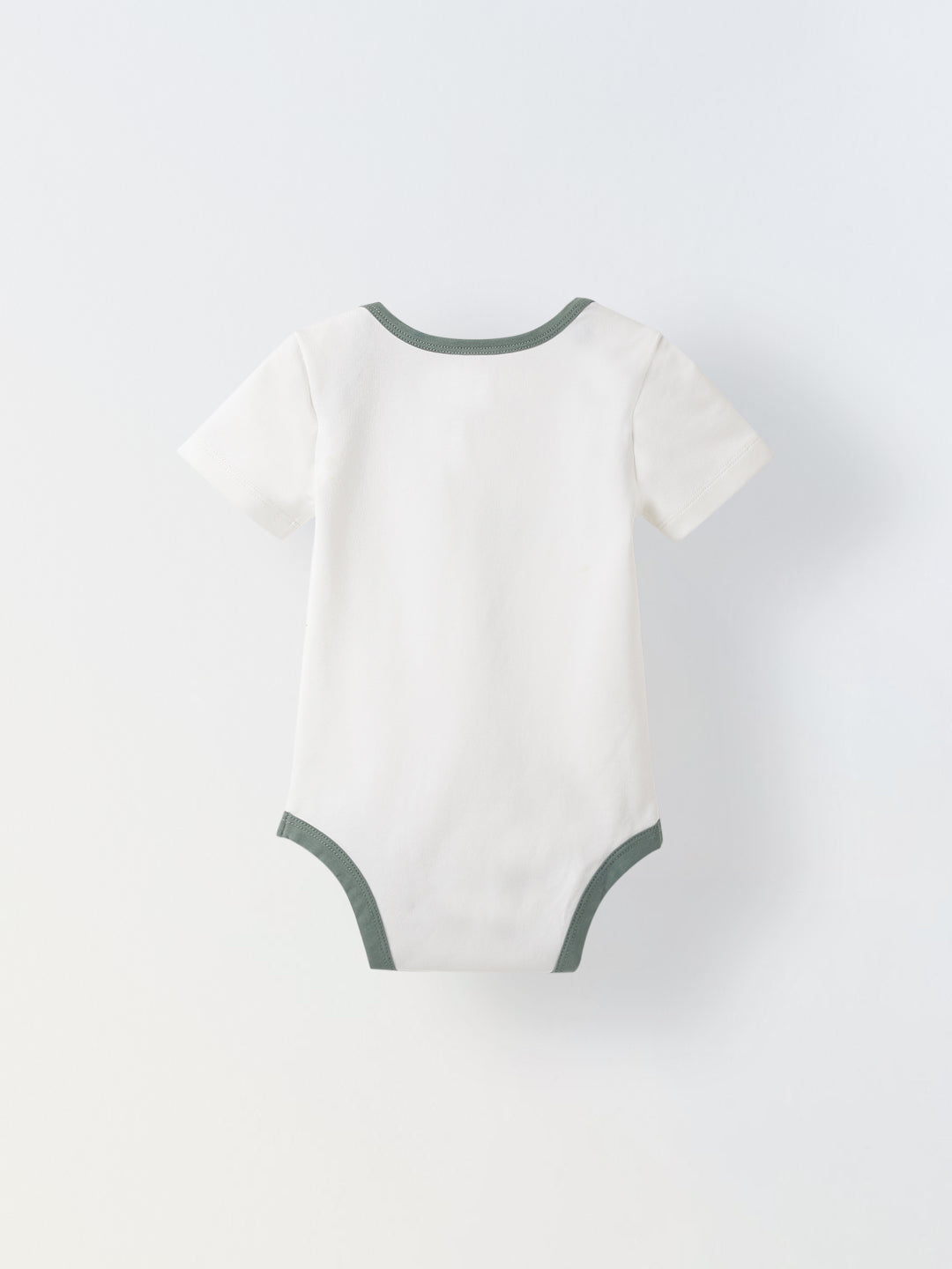 Infant Cotton White Half Sleeve Printed Romper