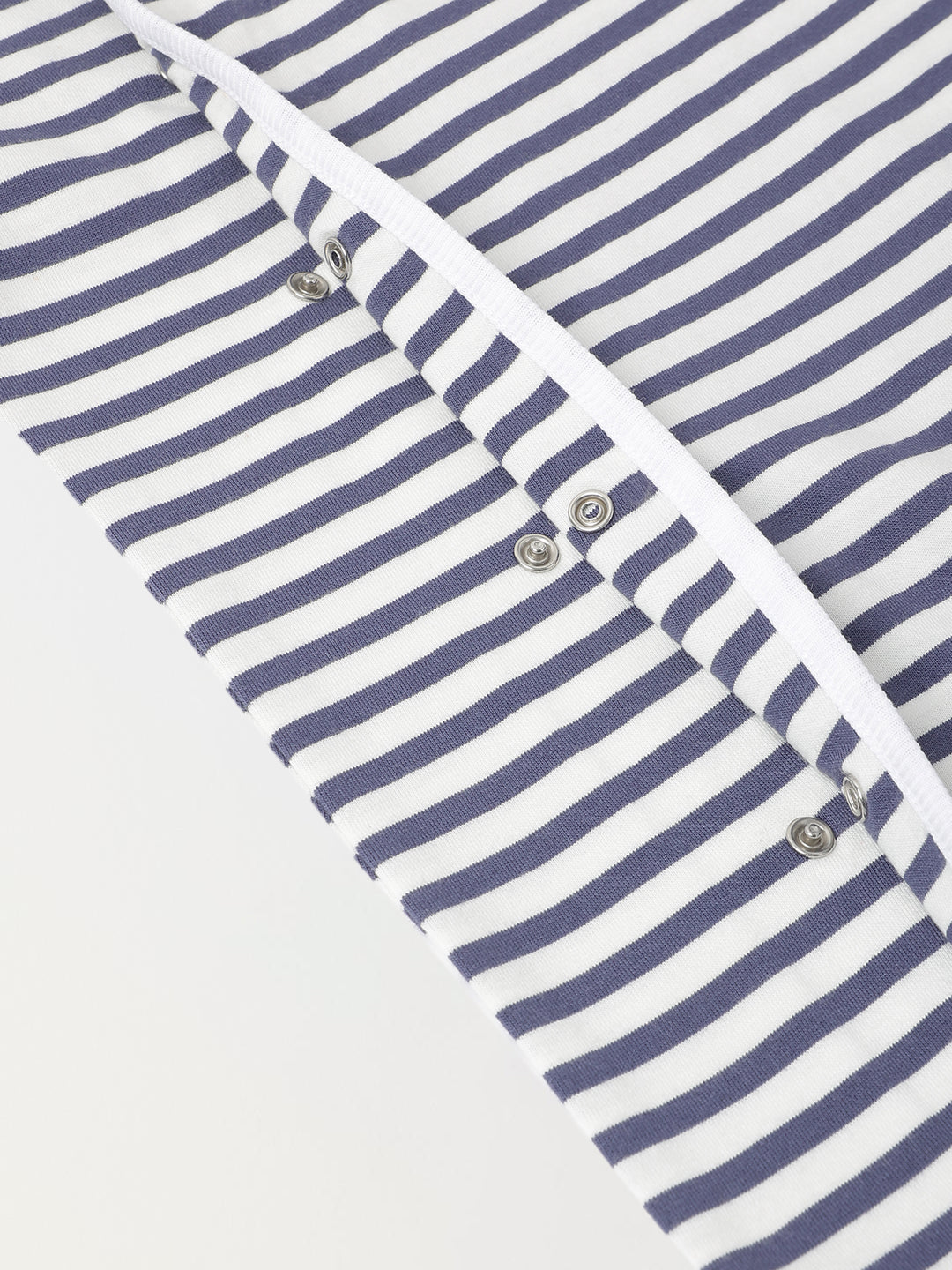 Pack of 2 Infant Cotton White/Green Striped  Full Body Rompers