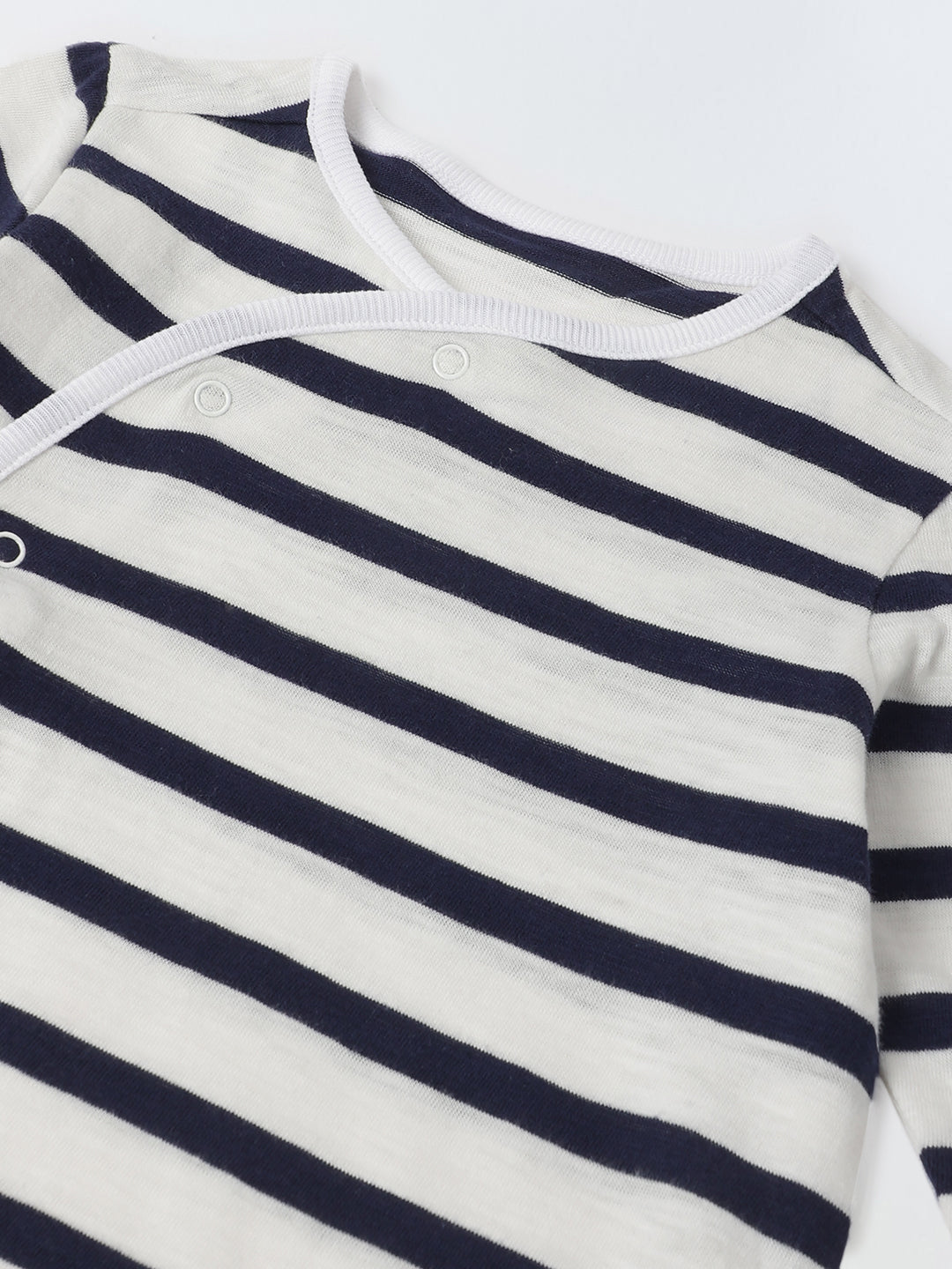 Pack of 2 Infant Cotton White/Red Striped  Full Body Romper