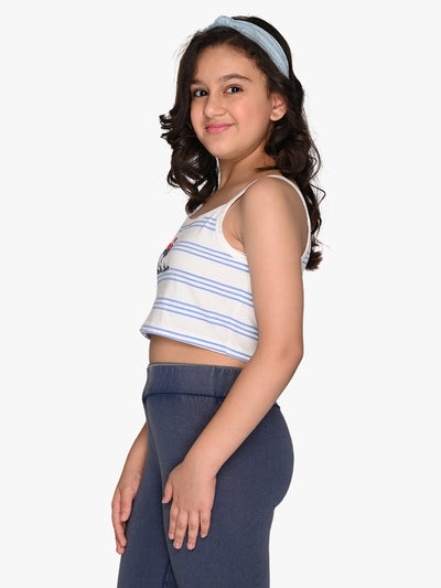 Stripped Crop Top For Girls