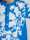 Boys Sky Blue Embroidered Kurta Set