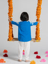 Boys Sky Blue Embroidered Kurta Set
