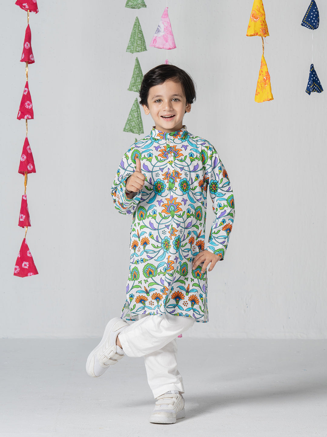 Lovely Printed Kurta Set For Boys