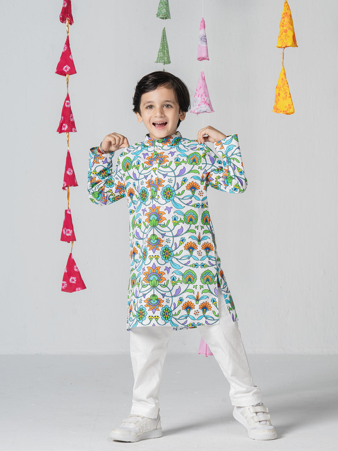 Lovely Printed Kurta Set For Boys