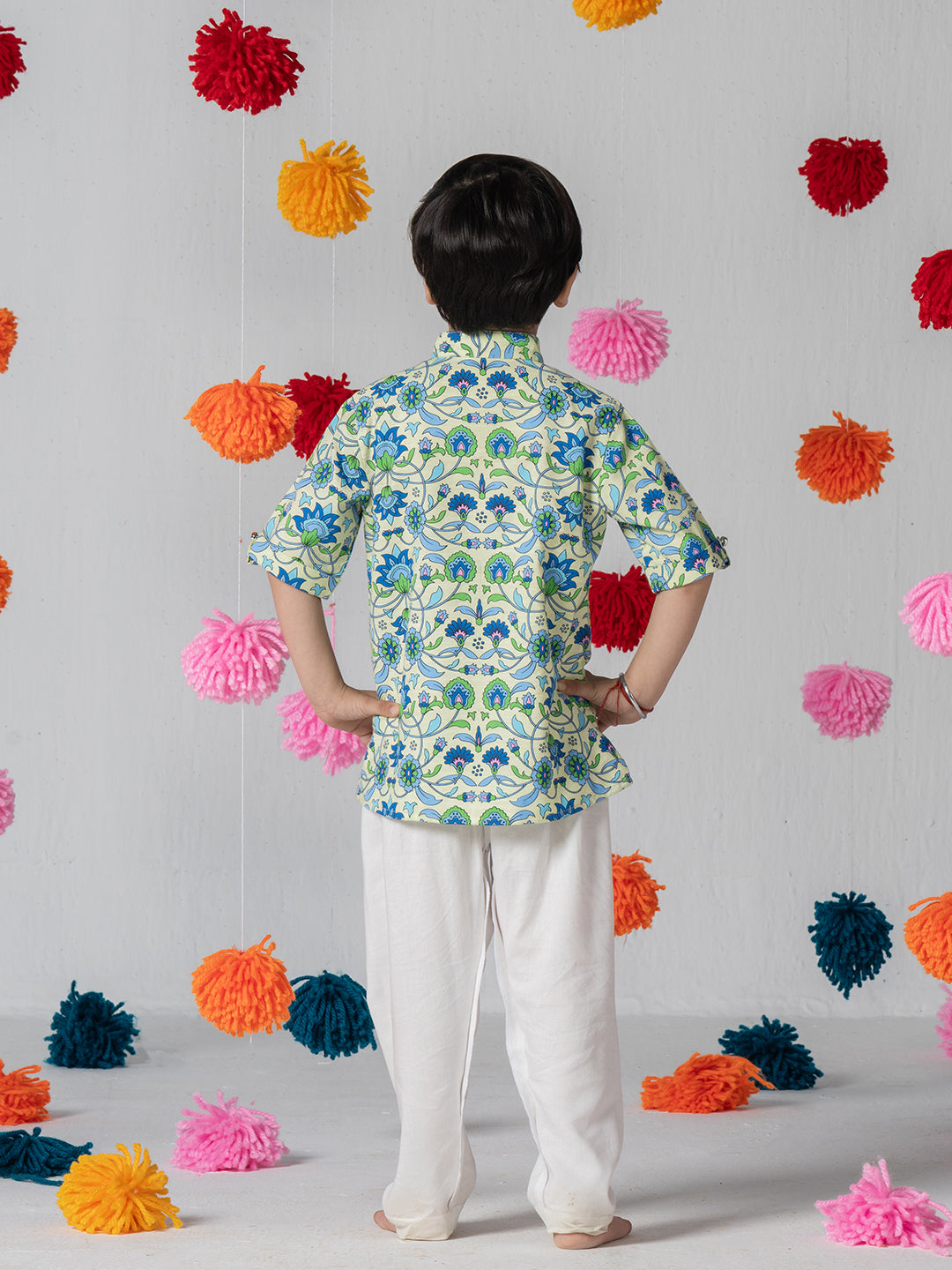 Over-All Printed Kurta Set For Boys