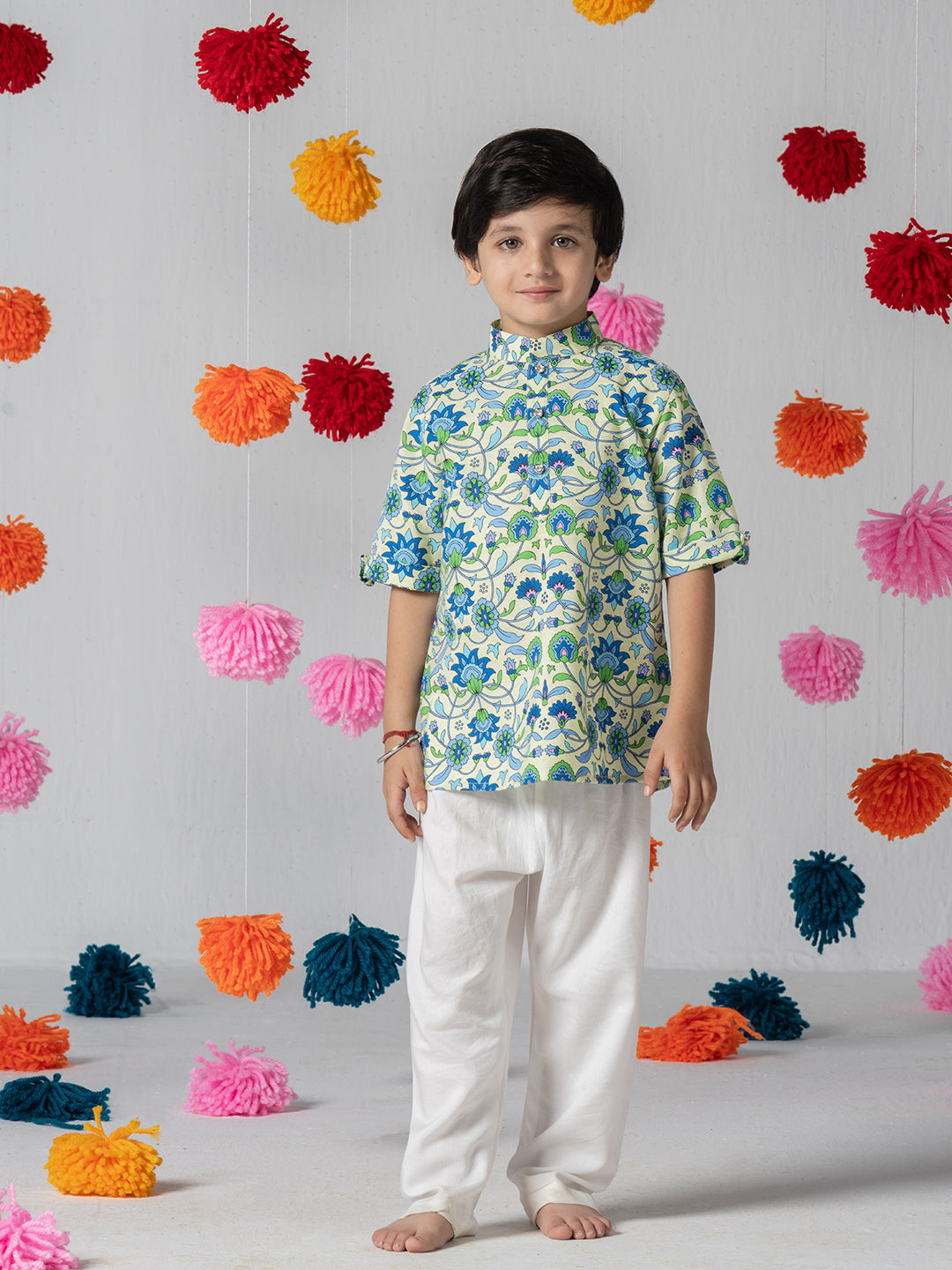 Over-All Printed Kurta Set For Boys