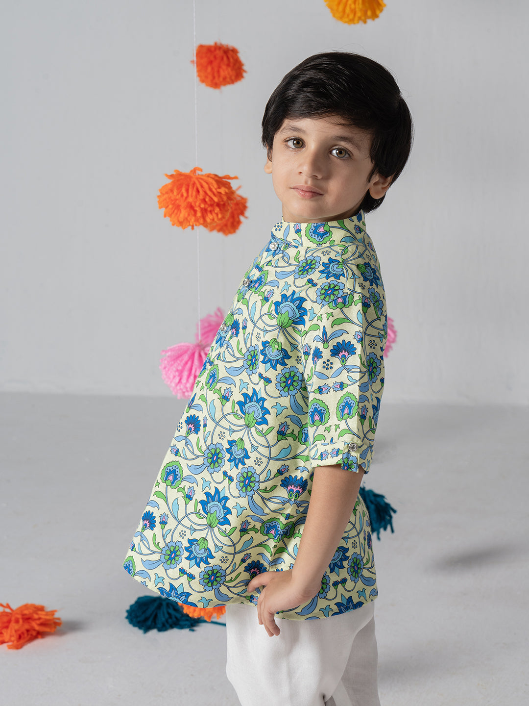 Over-All Printed Kurta Set For Boys