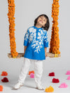 Boys Sky Blue Embroidered Kurta Set
