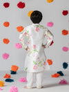 Printed White Kurta Set For Boys