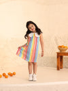 Striped Sleeveless Dress with Peter Pan Collar