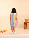 Striped Sleeveless Dress with Peter Pan Collar