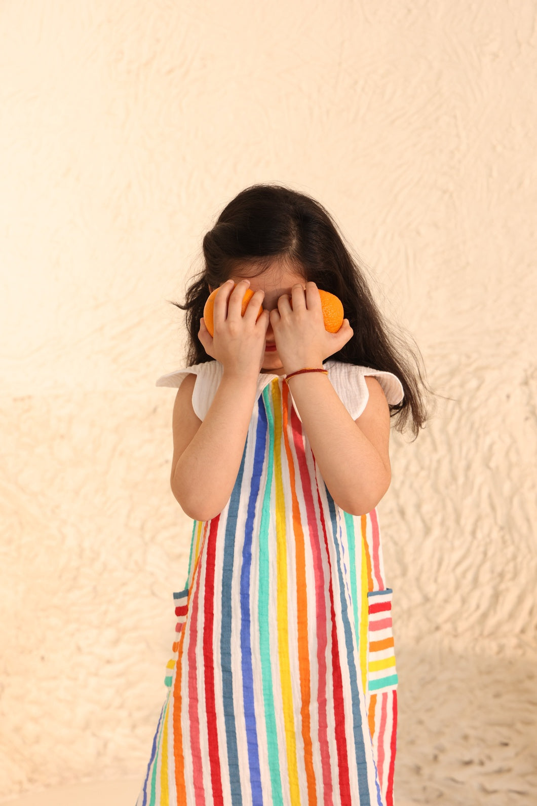 Striped Sleeveless Dress with Peter Pan Collar