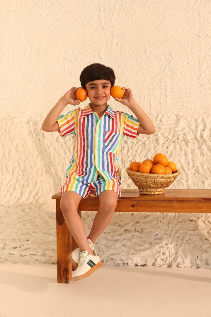 Boys Striped Summer Wear Sets
