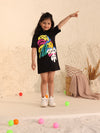 Shirt Polo Dress with Tropical Print