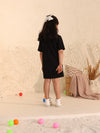 Shirt Polo Dress with Tropical Print