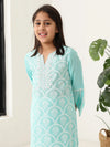 Girls Aqua Long Sleeve Kids Set