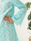 Girls Aqua Long Sleeve Kids Set