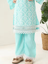 Girls Aqua Long Sleeve Kids Set