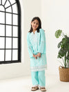 Girls Aqua Long Sleeve Kids Set