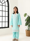 Girls Aqua Long Sleeve Kids Set