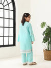 Girls Aqua Long Sleeve Kids Set