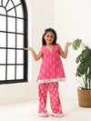 Girls Pink Sleeve Less Kids Set