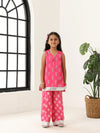 Girls Pink Sleeve Less Kids Set