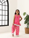 Girls Pink Sleeve Less Kids Set