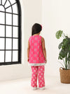 Girls Pink Sleeve Less Kids Set