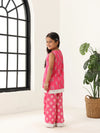 Girls Pink Sleeve Less Kids Set