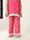 Girls Pink Sleeve Less Kids Set