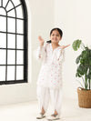 Girls White Long Sleeve Kids Set