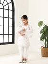 Girls White Long Sleeve Kids Set