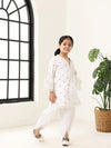 Girls White Long Sleeve Kids Set