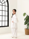 Girls White Long Sleeve Kids Set