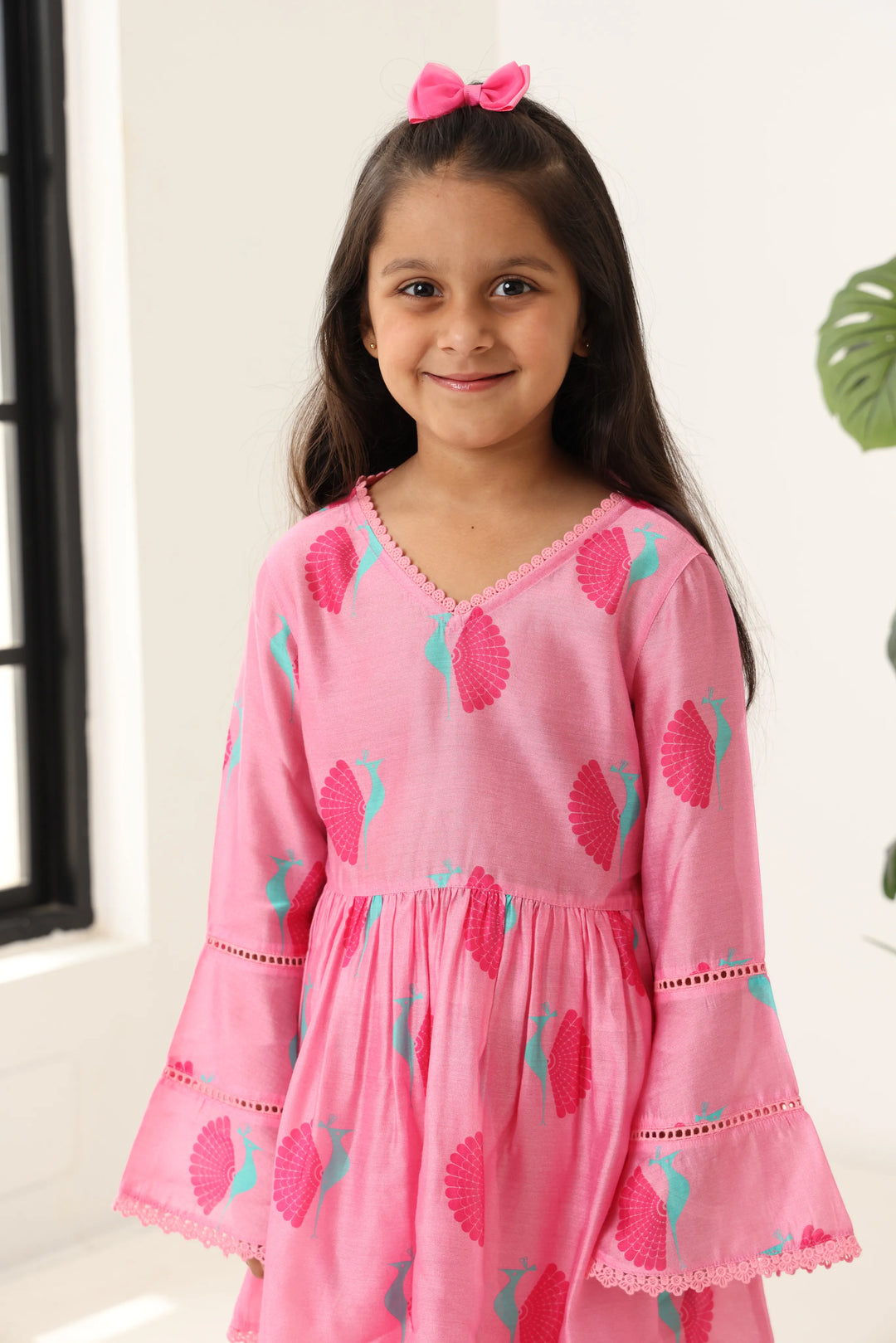 Girls Pink Long Sleeve Kids Set