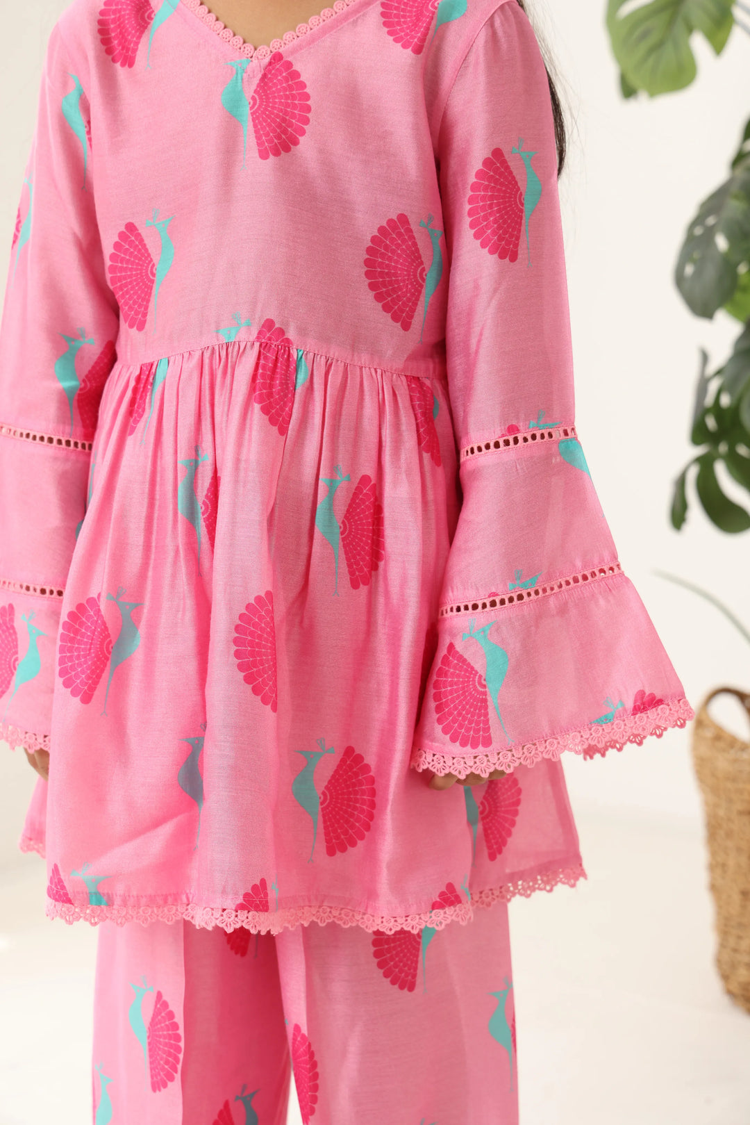 Girls Pink Long Sleeve Kids Set