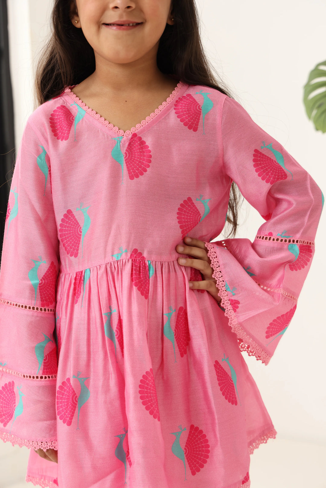 Girls Pink Long Sleeve Kids Set