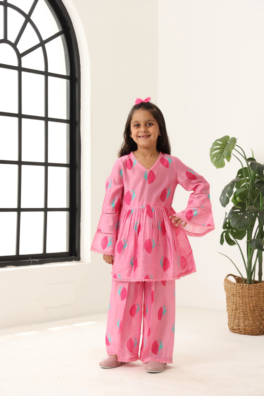 Girls Pink Long Sleeve Kids Set