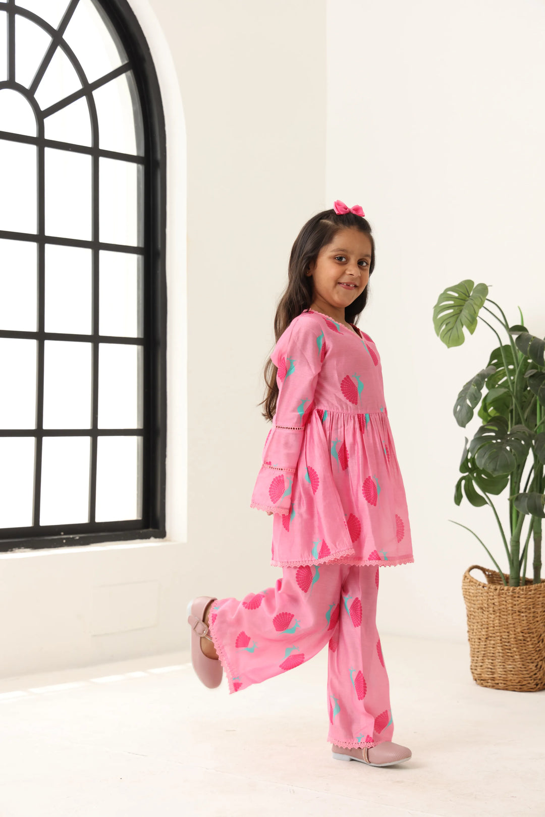 Girls Pink Long Sleeve Kids Set