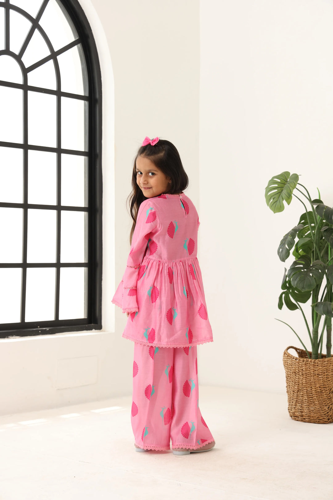 Girls Pink Long Sleeve Kids Set