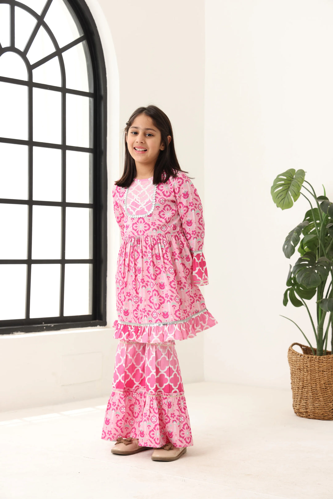 Girls Pink Long Sleeve Kids Set