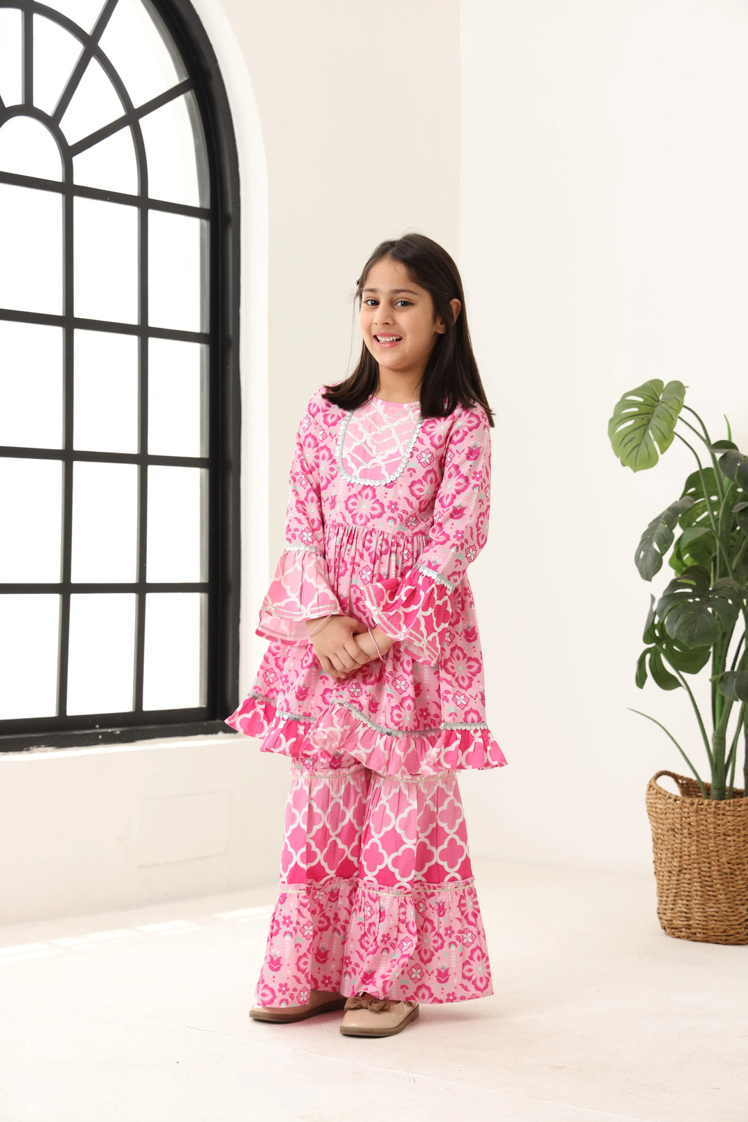 Girls Pink Long Sleeve Kids Set
