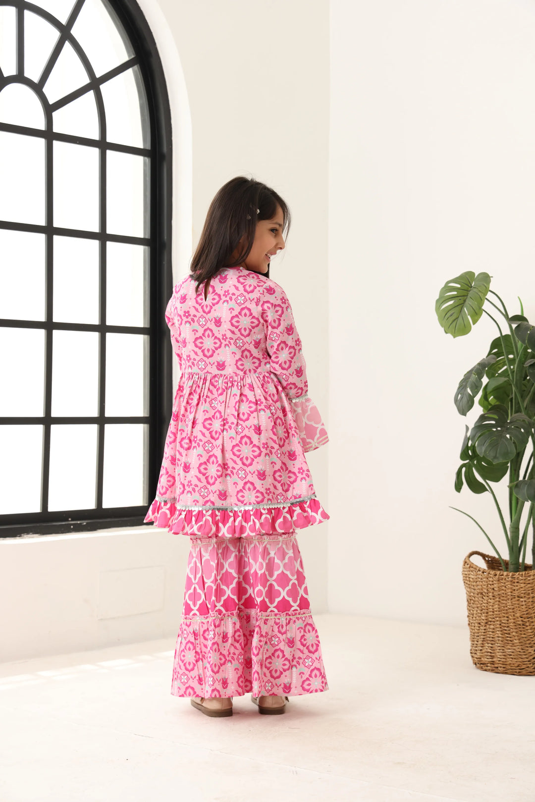 Girls Pink Long Sleeve Kids Set