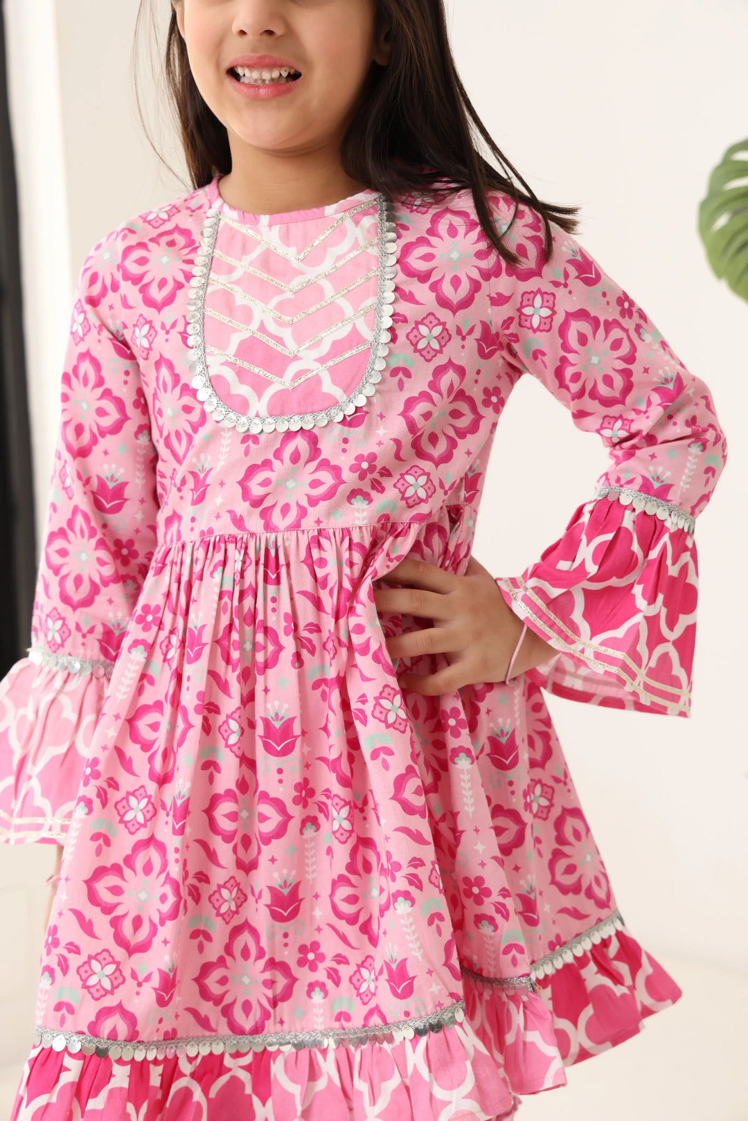 Girls Pink Long Sleeve Kids Set