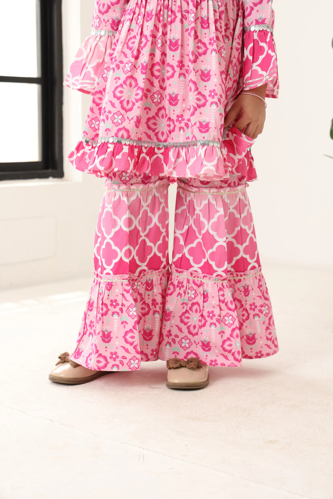Girls Pink Long Sleeve Kids Set