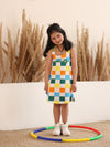 Lycra jersey Sleevless Printed Dress