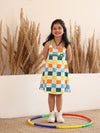 Lycra jersey Sleevless Printed Dress